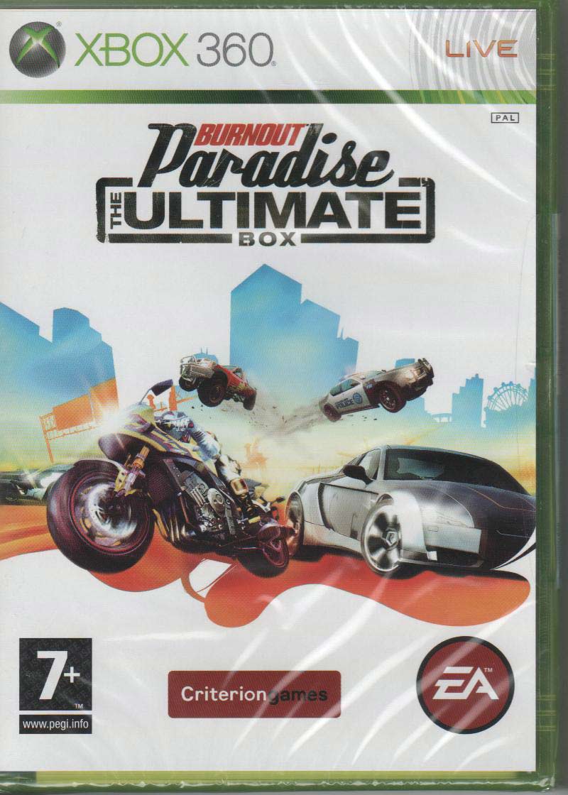 burnout paradise ultimate box xbox 360 front