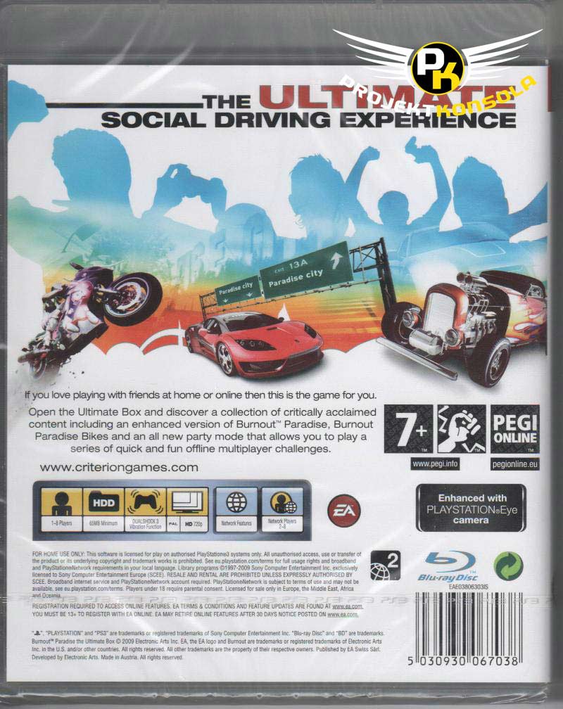 burnout paradise ultimate box ps3 back sklep: najtańsze gry na konsole