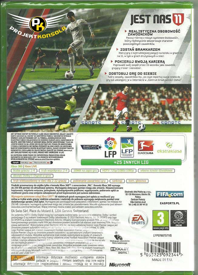 najlepsze gry na konsole xbox 360 - FIFA 11