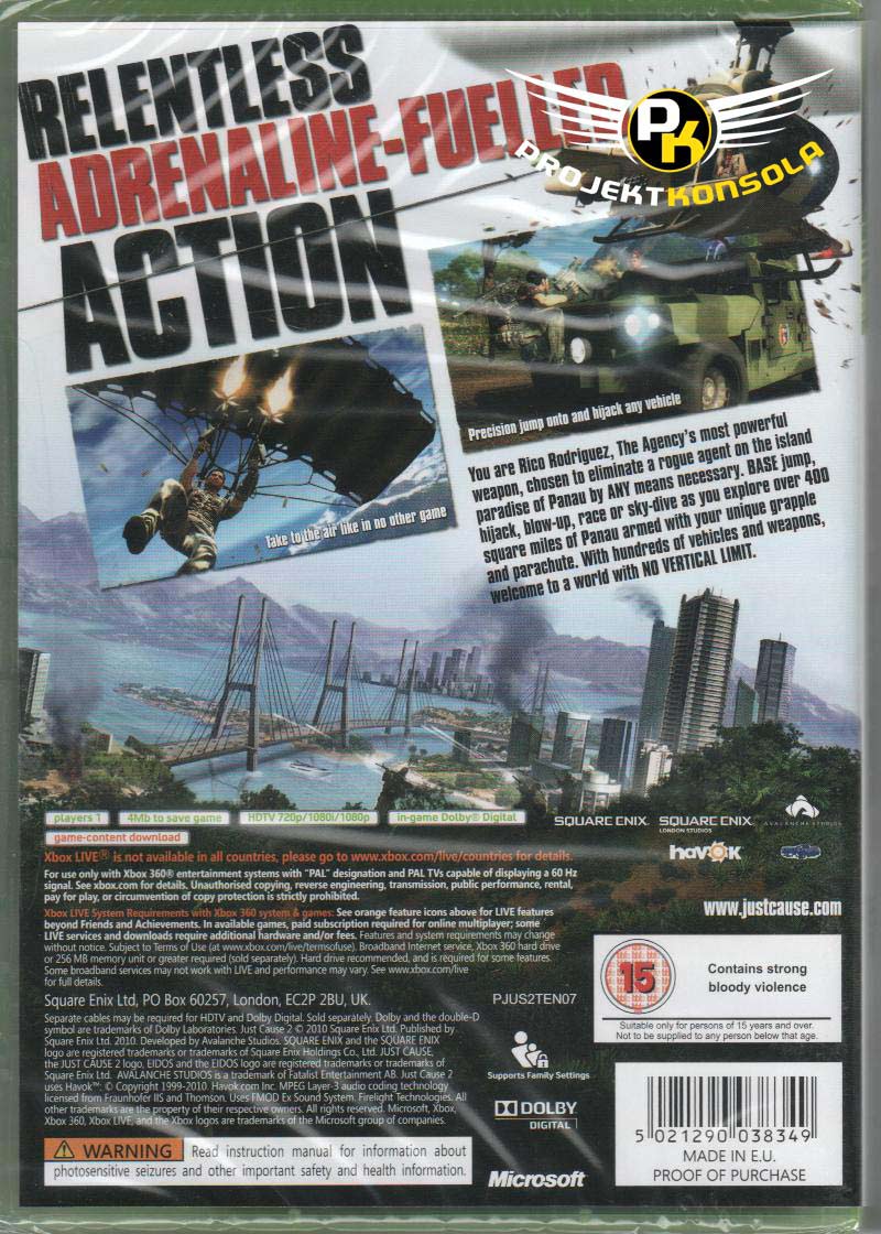 Just Cause 2 XBOX 360 sklep: najtańsze gry na konsole