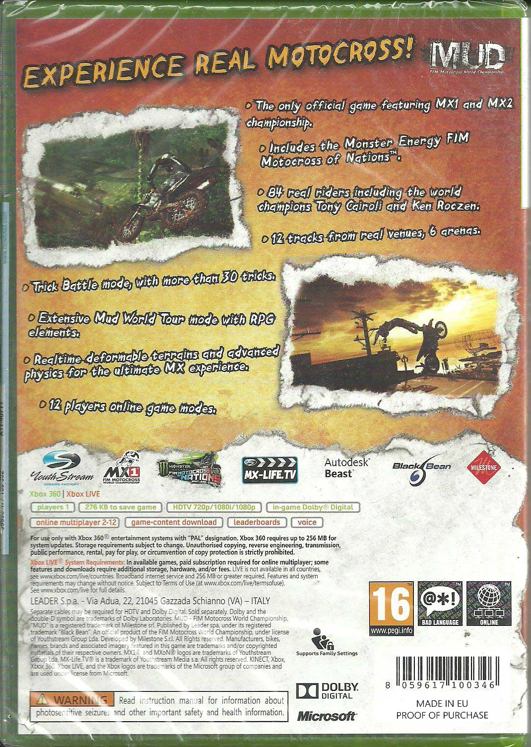 FIM Motocross World Championship XBOX 360okładka przód sklep najtańsze gry na konsole FIM Motocross World Championship XBOX 360