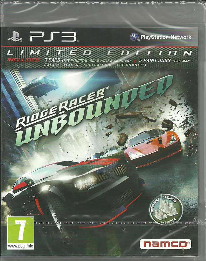 Ridge Racer Unbounded Limited Edition PS3 front sklep: najtańsze gry na konsole