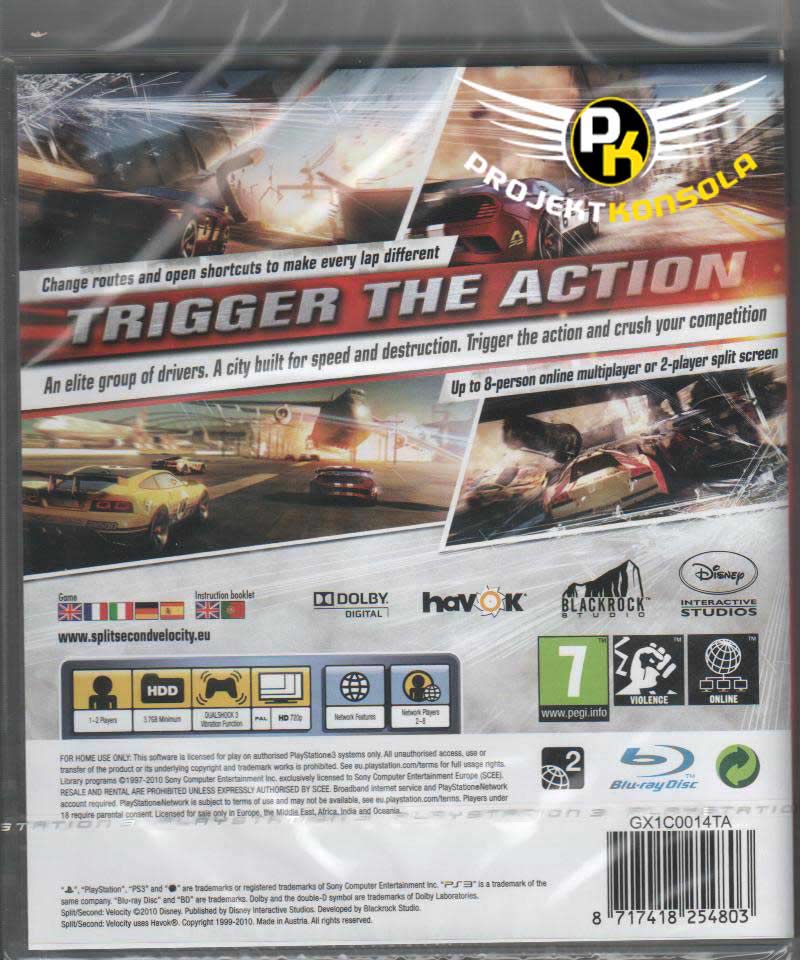 Split Second Velocity PS3 sklep: najtańsze gry na konsole