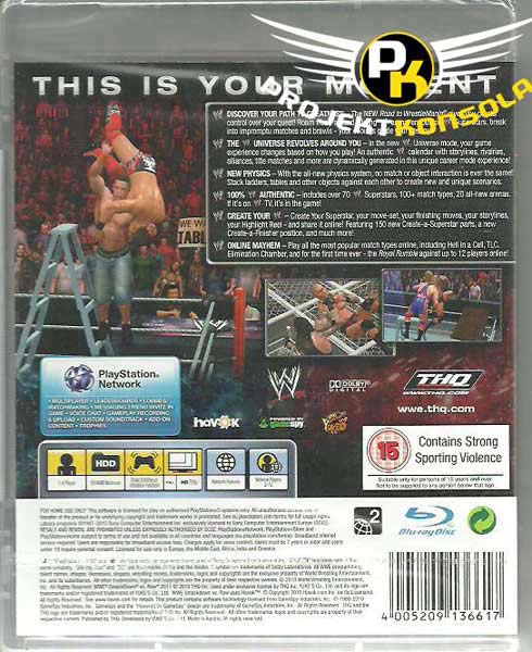 WWE smackdown va RAW 2011 ps3 okładka tyłsklep: najtańsze gry na konsole PS3