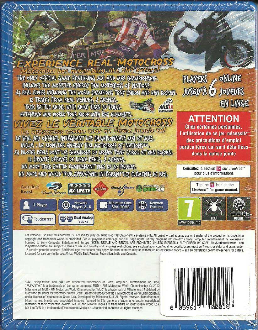 MUD FIM Motocross World Championship PS Vta