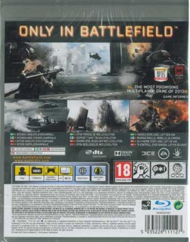 Autentyczny skan tyłu okładki Battlefield 4 PS3