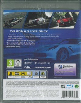 Rzeczywisty skan tyłu okładki Gran Turismo 6 PS3